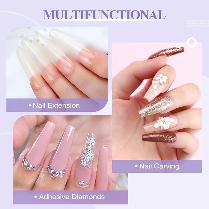 Saviland Acrylic Nail Kit for Beginners: 0.5 Oz Clear White Pink Acrylic Powder, 1.7 fl oz Acrylic Liquid, #8/10/14 Brushes, 100Pcs Nail Forms & Manicure Tools Professional Nail Kit Acrylic Set