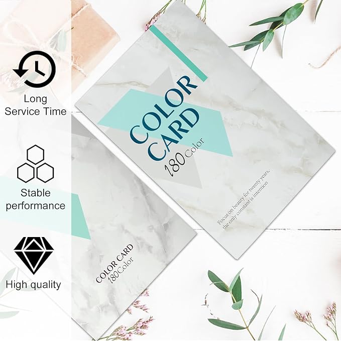 180 Nail Colors Book,Nail Color Display Book with 240 Nail Tips & 1-200 Number Labels,Professional Nail Color Swatches Book for Nail Polish UV Gel,Nails Art Design(Grey)