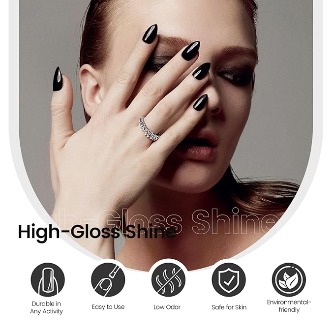 JODSONE Gel Nail Polish 16.5ml Black Art Design Manicure Salon DIY at Home Soak Off U V LED Gel Polish Nail