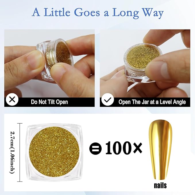 SIUSIO 16 Jars Chrome Nail Powder Nail Art Glitter Decoration Metallic Mirror Effect Holographic Aurora Pearl Mermaid White Pigment Powder Kit for Resin Craft Nail Art - Aurora Phantom