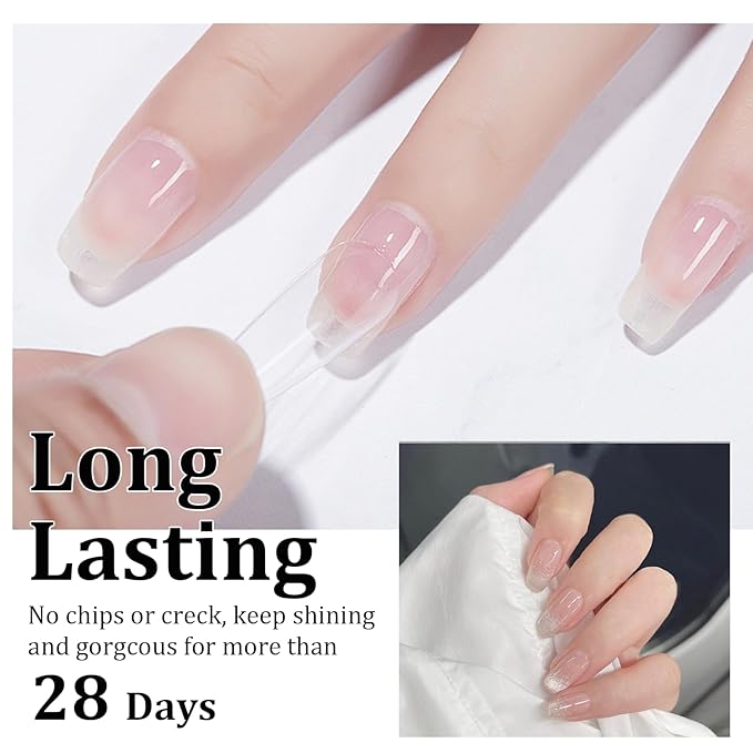 Dip Powder Clear Color 1 Oz/28g Nail Dipping Powder French Nails Art Starter Manicure DIY Salon Home Gift for Women,No Need Nail Lamp Cured