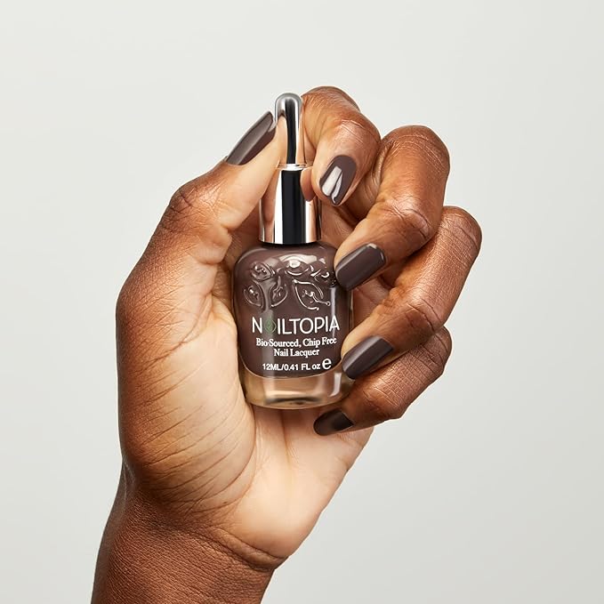 Nailtopia Bio-Sourced, Chip Free Nail Lacquer - All Natural, Strengthening Biotin and Superfood-Infused Polish - Chip Resistant Formula - Quick-Dry, Long Lasting Wear - Hater Blocker - 0.41 oz