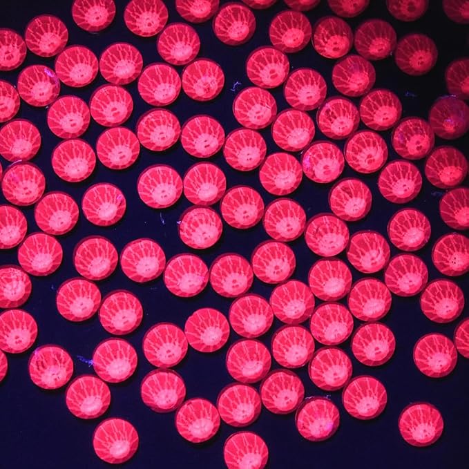 Blinginbox Flatback Rhinestones Round Gems, 1440pcs Luminous Series Glass Stones Neon Gems Non Hotfix Crystal Rhinestones for Nail Charms Crafts Clothes Tumblers,Lt. Amethyst Neon,SS20.