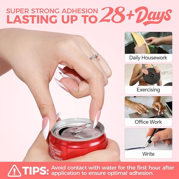 Gel Nail Glue for Press on Nails: No U V Lamp Need, Upgraded Air Fast-curing Super Strong Glue Gel Travel-Size 5ml for Nail Tips Fake Nails & Acrylic Long Lasting 3PCS