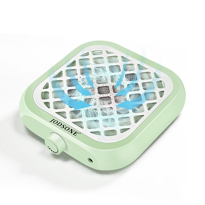 JODSONE 6000RPM Mini Nail Dust Collector Low Noise Powerful Suction Portable Nail Salon with 30 Filters