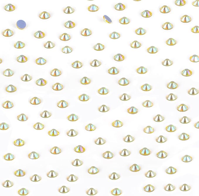 NCB 2880pcs Hotfix Rhinestones Flatback Crystal Rhinestones for Crafts Crafting Clothes Shoes DIY Decorations (Citrine AB, SS4 1.6mm)