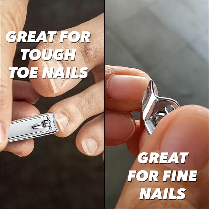 Earth & I 6 Piece Manicure Pedicure Kit, Professional Nail Care and Grooming Tools with Fingernail and Toenail Clippers, Mens Self Care, Travel Mens Toilettries in Hard Leatherette case