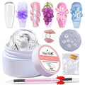 NAILGIL Solid Builder Gel for Nails- Non-Sticky Hand Clear 3D Sculpting Gel for Carving, Modeling, Nail Extension Professional DIY Manicure Tool Kit, 15g