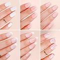 Makartt Press on Nails Kit: Short Nude Elegance Coffin Nail Tips in 6 Styles 144PCS, Natural Fit with Adhesive Tabs, Glue, and File, Manicure Set for Home Salon