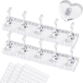 Nail Stand For Press On Acrylic Nail Holder Kit For Painting Nails Tip Arts Display With 300PCS Double-Sided Tape And 1 Heart Shaped Acrylic Stands For Nail Art Supplies