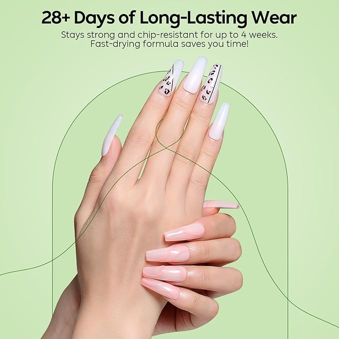Luxbon 5 IN 1 Rubber Base Color Gel Nail Polish Set, 6 Colors Apex Building Self-leveling Nude Gel Polish Pink Peach Nail Polish Neutral Sheer for Nails UV LED Soak Off Gifts for Women Kit 008