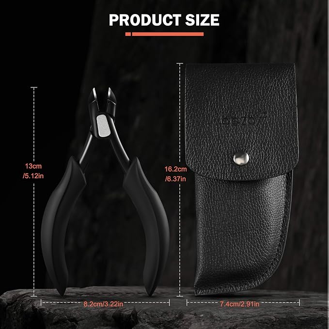 BEZOX Toenail Clippers for Seniors Thick Toenails - Precision Large Thick Nail Clipper for Men and Women, Comfort Grip Fingernail Clipper, Ergonomic Long Handle Nail Cutter Trimmer with Catcher