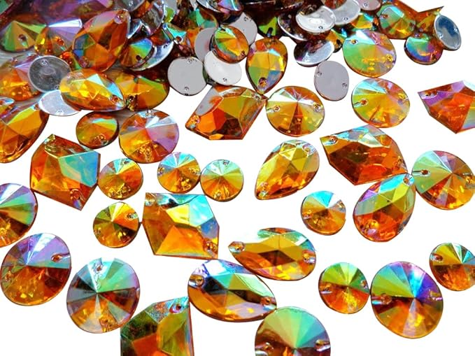 300pcs Mixed Shape Size deep Blue Crystal sew on Rhinestones Acryl Loose Beads Hand Sewing Strass