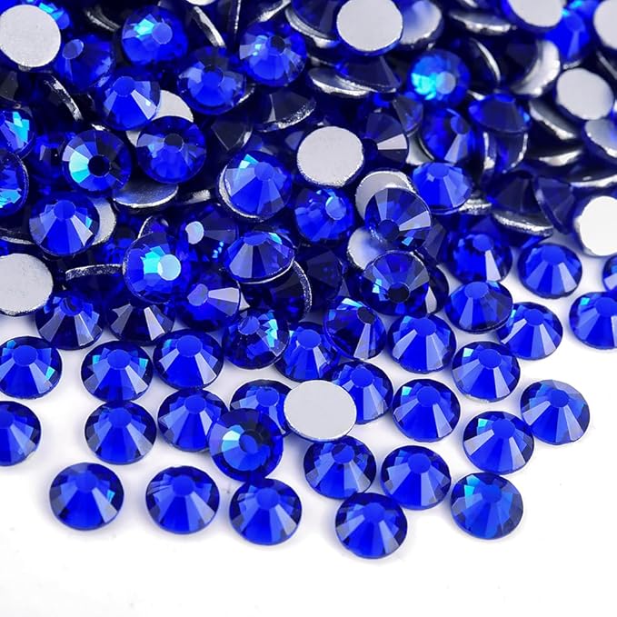 Blinginbox 2880pieces Sapphire Flat Back Rhinestones for Crafting Glass Diamantes Gems for Nail Art Crafts Decorations Bedazzling SS3 Crystal,1.3mm,0.05inches