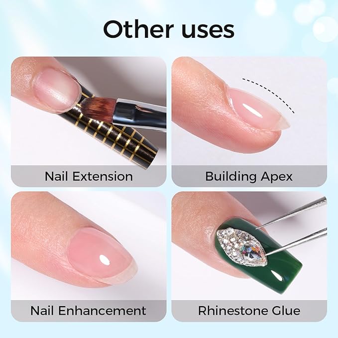 3 Pcs 18ml Gel Base Coat, Builder Gel & No Wipe Top Coat Set - Foundation & Thickening Combination for Long-Lasting Shine, DIY Nail Art, UV/LED Light Cure, Perfect Manicure Gift for Women