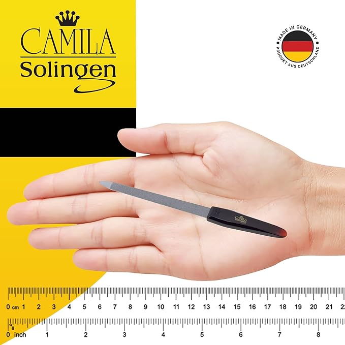 CS17 Sapphire Metal Nail File for Natural Nails Fingernail and Toenail Care, 5" Double Sided Coarse and Fine for Manicure and Pedicure