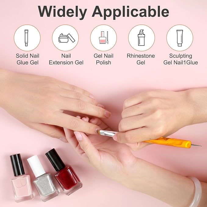 4 PCS Nail Art Brushes Set, Multifunctional Nail Brushes for Nails Art Design Brush Gel Nails Brush, Dotting Pens Professional Tools for Drawing Painting 3D Design Salon & DIY Christmas Gift