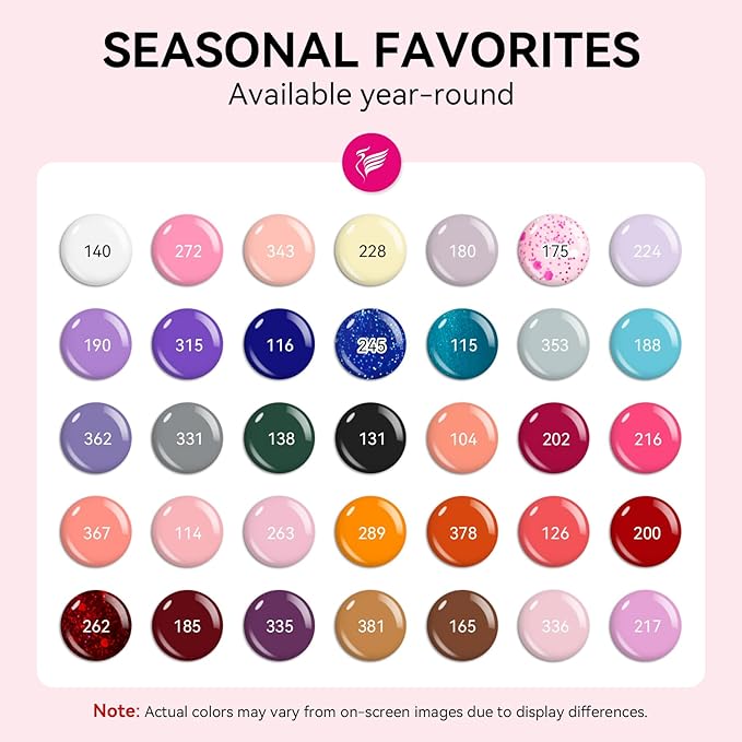 PHOENIXY 51 Pcs Gel Nail Polish Kit with U V Light, 40 Pcs Gel Polish with 5 Pcs Base Top Coat Manicure Starter Nail Polish Set Gifts for Women ST9016