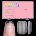 AILLSA Extra Short Square Nail Tips 450PCS Full cover Clear Nail Tips Matte No Need Files Upgraded Press on False Nail Tips for Nail Extension Fake Nail Tips Manicure 15 Sizes