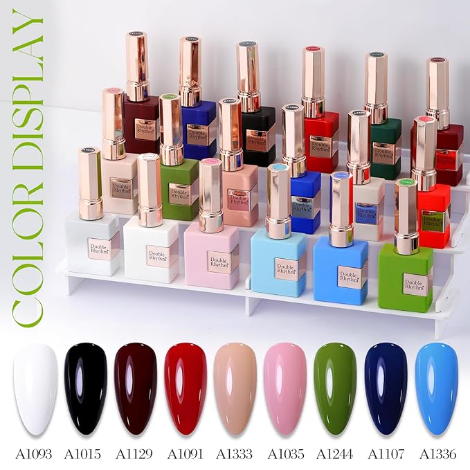 Double Rhythm 15ML Lime Green Gel Polish Pure Sheer Same Color Same Bottle Soak Off Gel Polish Art Manicure Salon DIY at Home for Women (Neon Green-A1305)