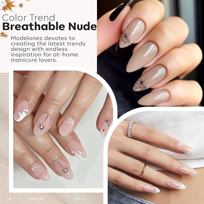 modelones Builder Nail Gel, Base Colors 8-in-One Jelly Caramel Brown Nude Pink Clear Builder Nail Gel Polish for Hard Extension Rubber Lamp Cured 6 Colors
