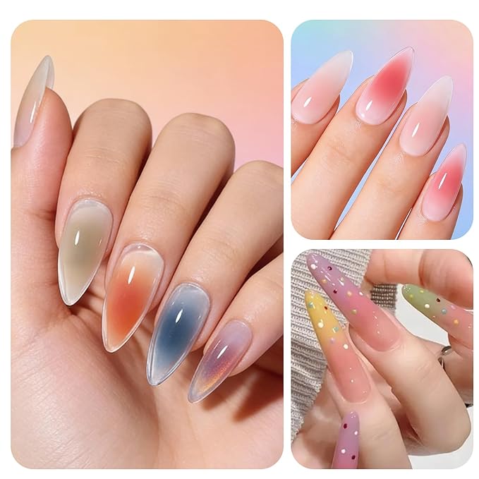 200PCS Soft Sponges With Grabbing Pen For Ombre And Aura Nail Art With Brush, Professional Manicure Nail Art Tools Accessories Supplies, Ombre Nail Sponges For Ombre Nails Art Tools