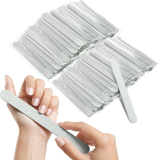100 Pcs Grit Nail Buffers Files 100/180 Emery Board Double Sided Manicure Pedicure Tool Nail Buffering Files Fingernail Files for Women Men Nails Home Salon Supplies