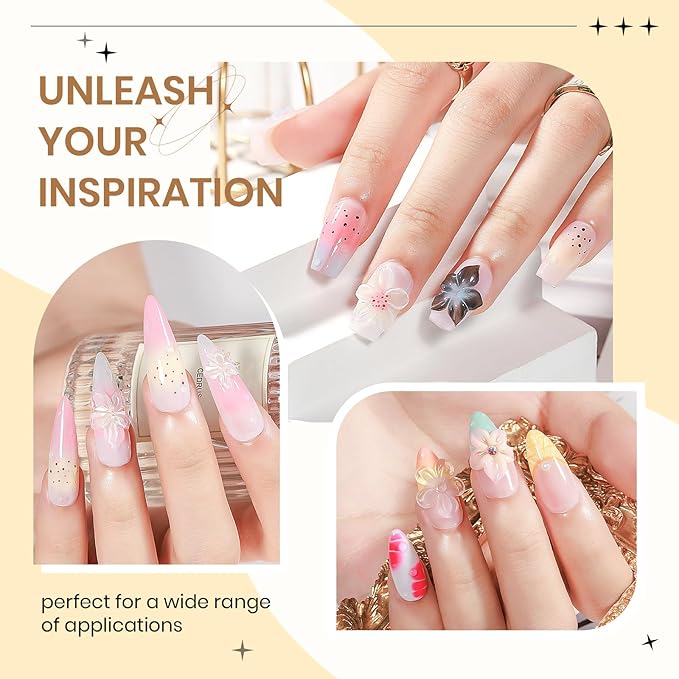 Solid Builder Gel for Nails - 3D Nail Art Gel Clear Non-Stick Hand for Carving Molding Patterns Decoration Extend for Manicure DIY at Home 14g(0.49fl oz)