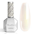 MelodySusie Jelly White Aurora Shimmer Gel Nail Polish, 0.5fl oz Soak Off UV LED Holographic Yellow Glitter Gel Polish Gift for Women Nail Art Manicure Salon DIY Nail Design Decoration at Home-G2303