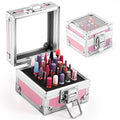 MelodySusie Nail Drill Bits Holder, 25 Holes Case, Portable Dustproof Displayer Organizer Container, Nail Tech Professional Nail Art Tool, Travel Salon Home, Pink (Drill Bits Not Included)