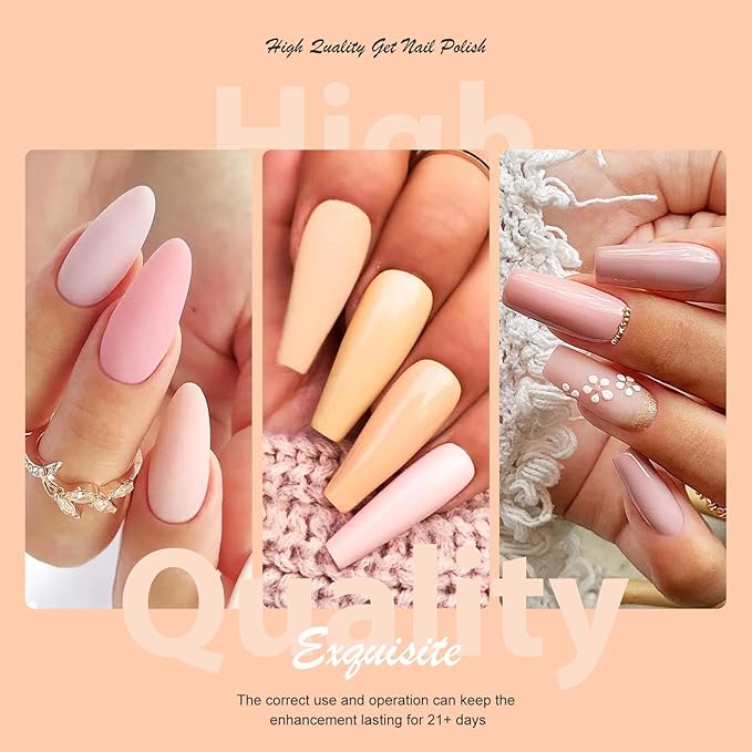 MTSSII Gel Nail Polish Set - 8 Colors Nude Gel Polish All Seasons Skin Tones Pink Neutral Brown Gel Polish Kit Soak Off LED Gel Nail Kit Manicure DIY Home