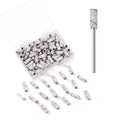 100pcs Small Nail Sanding Bands for Nail Drill, 3.1mm Mini Nail Sanding Mandrel Bits 80 Grit Coarse Nail File Bits for Acrylic Nails Gel Manicure Pedicure Nail Prep Salon Supplies,Zebra