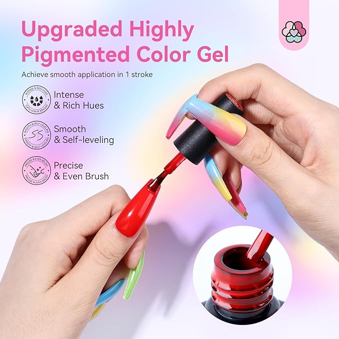 SAVILAND 36 Colors Gel Nail Polish Set: 39 PCS All Season Gel Nail Polish Sheer Glitter Solid Charm Colors with Base Gel Glossy Matte Top Polish Set Christmas Gifts for Manicure Nail Art