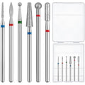 Cuticle Drill Bit,Nail Drill Bits Flame Cuticle Clean Drill Bit for 3/32''Electric Nail File Machine Cuticle Bit Nail Prep Tool (Red Bule Green, Mix)