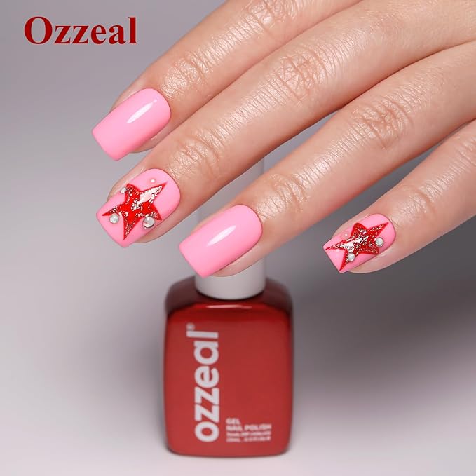 Gel Polish, 0.5 Fl Oz Baby Pink Gel Nail Polish Spring Summer Soak off LED UV Gel Nail Polish Art Starter Manicure Salon DIY Nail Gel Polish