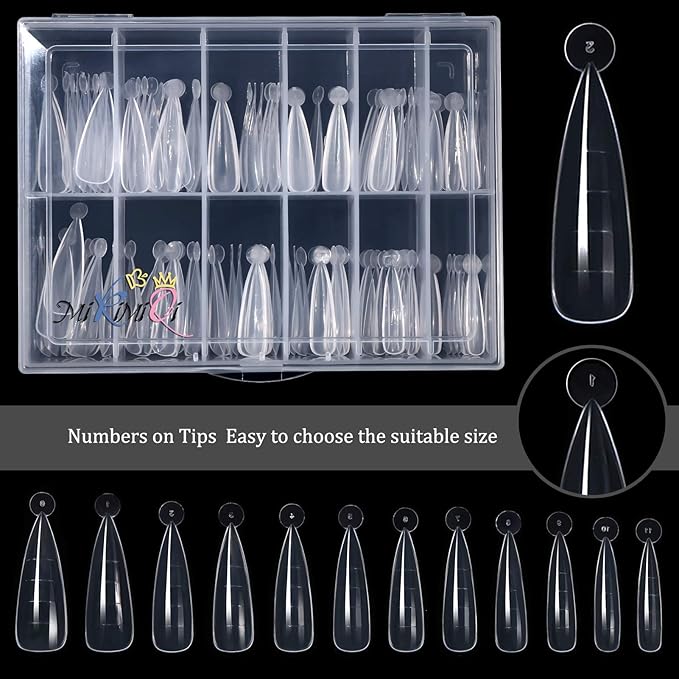Dual Nail Forms Set Poly Gel Quick Building Kit, 120Pcs Stiletto Molds With 10Pcs Tips Clips, Clipper Trimmer, Dual-Ended Extension Gel Brush, File