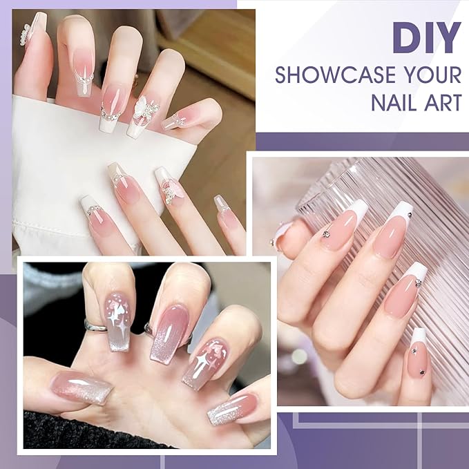 Medium Coffin Gel Nail Tips:240Pcs Half Matte Soft Clear False Nails Acrylic Coffin Full Cover Fake Nail Tips for Nail Extension Women Manicure DIY 12 Sizes