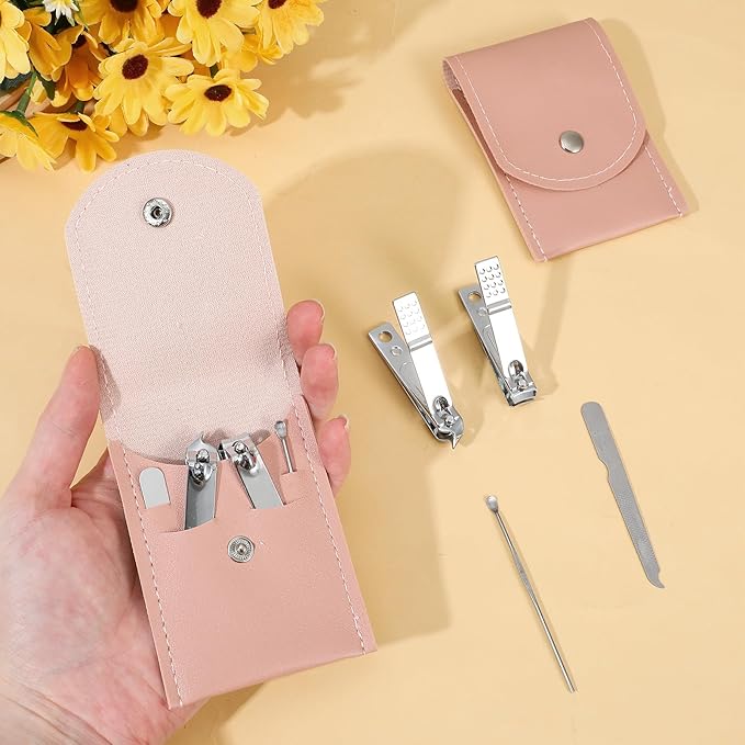 20pcs Nail Clipper Set Manicure Set Bulk 4in1 Mini Manicure Kits Bulk For Gift Sets Manicures Kit For Women Beauty Pedicure Kit small bulks gifts for women Wrapped Nail Clippers for Home