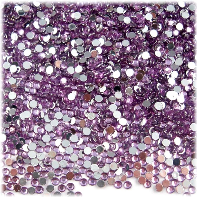 The Crafts Outlet 5,000pc Rhinestones Round 2mm Tiny for Nails - Flatback Olive Green