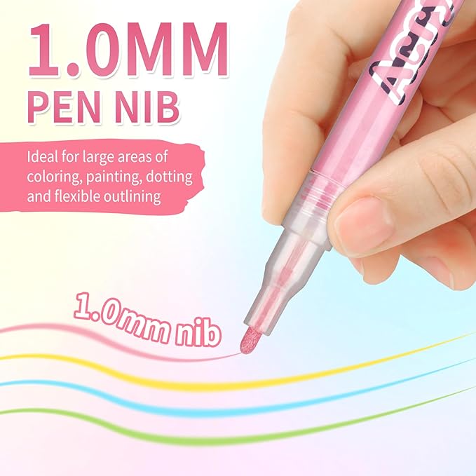 Nail Art Pens for Painting Nails,12 Colors Nail Polish Pens Quick Dry,3D Acrylic Nail Art Markers,Manicure Tools Design Kit for Home Salon