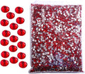Hisenlee 14400PCS Rhinestone SS3-SS20 Crystal Gems 9 Sizes Wholesale Nail Art Rhinestone Flatback Round Glass Diamond for Crafts (SS20, Red)