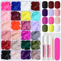 AddFavor Press on Nails Short Square Fake Nails, 576pcs 24 Colors Round Square Press on Nails Full Cover Acrylic Nail Press ons, Matte False Nail Tips for Girls Teens Glue on Nail