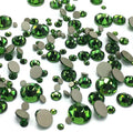 Fern Green (291) 144 pcs Austrian 2058/2088 Crystal Flatbacks Rhinestones Nail Art Assorted Mixed with Sizes ss5, ss7, ss9, ss12, ss16, ss20, ss30 Made in Austria Crystal-Wholesale