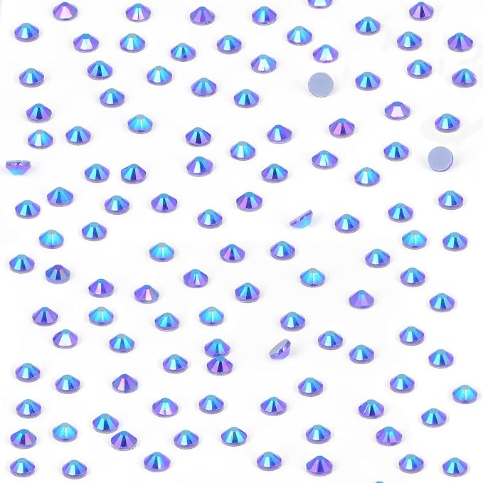 NCB 2880pcs Hotfix Rhinestones Flatback Crystal Rhinestones for Crafts Crafting Clothes Shoes DIY Decorations (Sapphire AB, SS6 2mm)