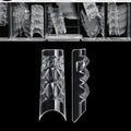 3D Diamond Shaped Polygel Nail, Extension Clear Full Cover False Nail Tips, Hybrid Gel Acrylic Nail, Diamond Fake Nails, 14 Sizes Building Artificial Press on Nail (style 12, 120pcs)