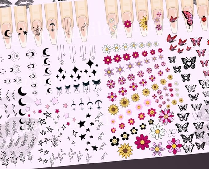 Gel & Acrylic Nail art Practice Sheet,Reusable Nail Art Training mat DIY Sticker Stencil Guide French Tip stiletto Nail Sculpting 3D Nail Design Worksheet Nail Tech Practice Gel X acrylic nails (9)