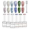 Nicedeco Hema Free Cruelty Free Vegan Cat Eye Gel Nail Polish 6 Colors Soak Off LED U V Gel for Nail Art Manicure Salon DIY