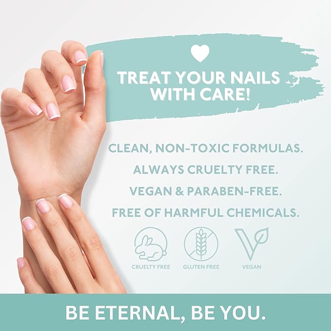 Eternal Pink Nail Polish Set for Women (FUN) - Green Nail Polish Set for Girls - Long Lasting & Quick Dry Blue Nail Polish Kit for Home DIY Manicure & Pedicure - Made in USA, 13.5mL (Set of 5)