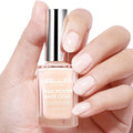 GELLEN 4‑in‑1 Clear Nail Polish Base Coat Sheer Tinted Cream Milky, Ridge Filler For Nails, Nail Strengthener Concealer, Calcium Formula Smoothes Strengthens Nails, Enhances Natural Look, HEMA Free