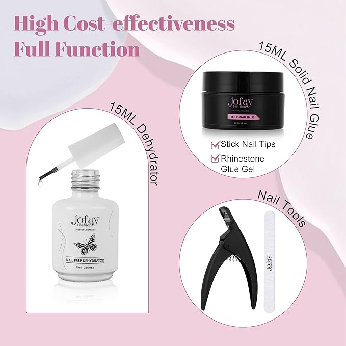 Gel Nail Kit 1008Pcs Easy Nail Extension Set Matte Short Almond Shape Nail Tips,12 Size Full Cover False Nails with Solid Nail Glue, Portable LED Nail Lamp, Nail Prep Dehydrate Nail Art Tools